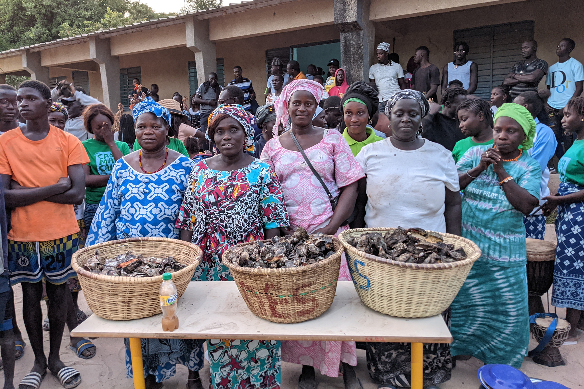 The mangroves here are crucial to local people; fish, including shellfish, is the primary source of animal protein in Senegal. While men do most of the fishing, women are more involved in shellfish and oyster collection and processing, but household incomes are low because of ever-diminishing harvests of fish and shellfish after the loss of their habitat. © Germaine Neyra, WeForest